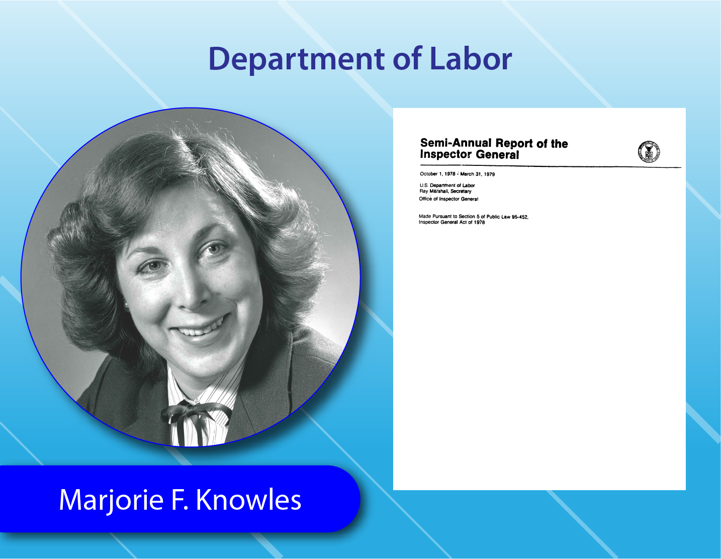 Department of Labor - Marjorie F. Knowles