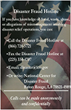 Hurricane Relief Fraud Hotline Poster